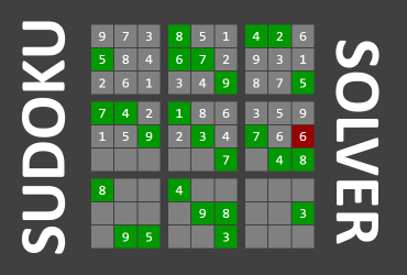 Sudoku solver screenshot